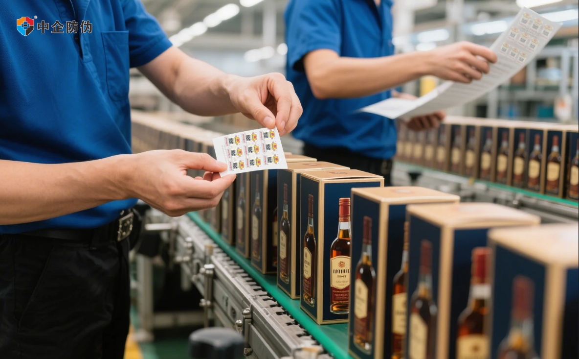 1767582799547334.jpg 酒水产线贴防伪标.jpg